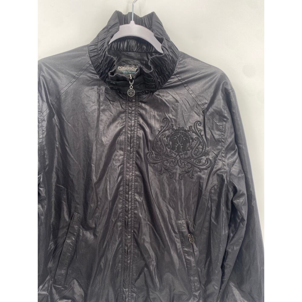 Polyascko 2 Black Collared Jacket Embroidered Ful… - image 2
